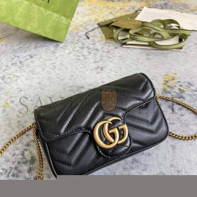 g*u*i marmont matelasse leather S*per mini bag 476433  (19.5*10.2*5.1cm)